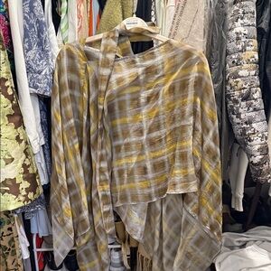 Plaid scarf cape Zara top XS